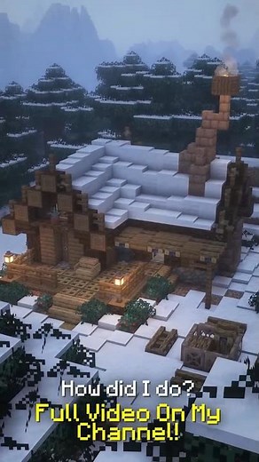 Cozy Winter Cabin Starter Base [Minecraft Timelapse]