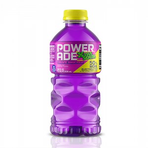 POWERADE XTRA SOUR Grape Shocker Electrolyte Sports Drink, 28 fl oz Bottle