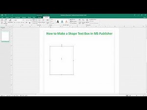 How to Make a Shape Text Box in MS Publisher Document