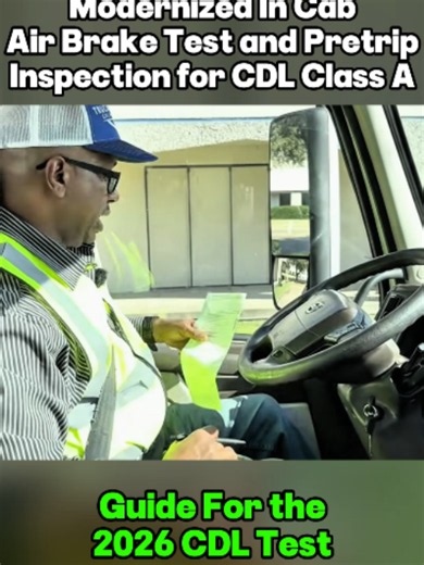 Modernized In-Cab Air Brake Test And Pre-Trip Inspection For CDL Class A 3/6 #classa #cdl #cdlpretrip #airbraketest #truckdriver #cdl2026 #trucklife #semitruck #foryoupage❤️❤️