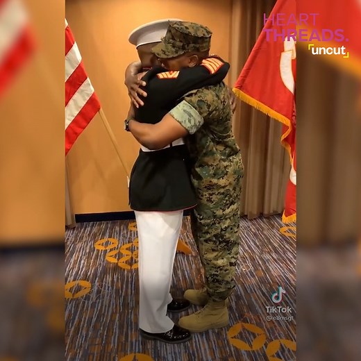 This father couldn't hold back his tears as he saluted his son during a Marine Corps commissioning ceremony. 😭 | HeartThreads
