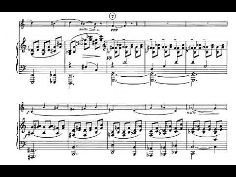 Francis Poulenc - Elegie for French Horn and Piano, FP 168 (1957) [Score-Video]