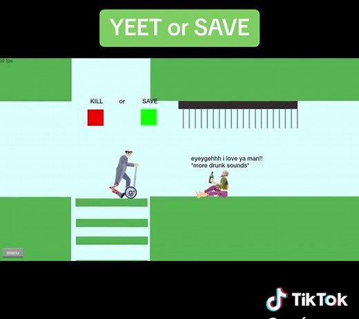 Happy Wheels Gameplay: Yeet or Save? GrayWillFindAWay Ending