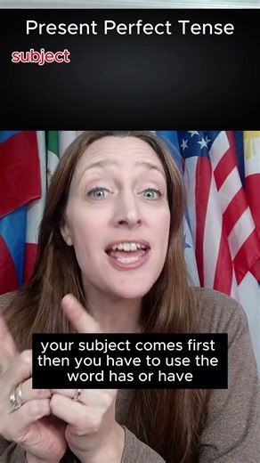 intermediate English lesson. how to form a present perfect tense sentence. #learnenglish