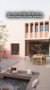 Faded pink walls with clean lines of beige and stone, the Sunset House in Beijing in 30 seconds. | Design Seed