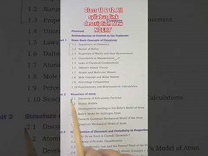 Class 11 chemistry syllabus 2024-25 || Class 11 syllabus||New Ncert class chemistry || Chemistry