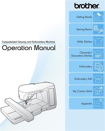 PDF Manual (EN) - Brother Computerized Sewing & Embroidery Machine - Operation Guide - Etsy