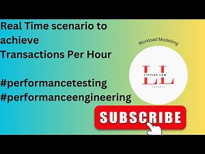 How to use Little's Law to achieve expected TPH @littleslawyoutubechannel #performancetesting