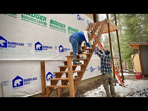 Building Outside Stairs to Second Floor - Garage Apartment Build