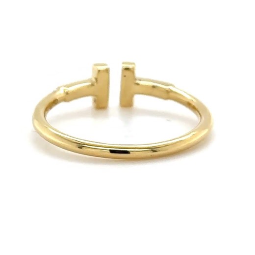 Tiffany & Co. 18ct Yellow Gold T Wire Ring 3g