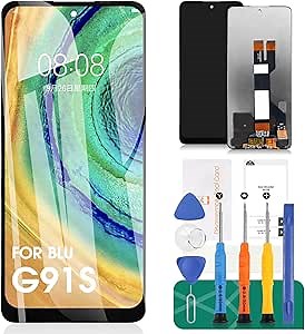 for BLU G91S Screen Replacement Display for Blu G91S LCD Repair Parts for BLU G91S LCD Digitizer Touch Screen Assembly Replacement Kits G0550WW 6.8" Black