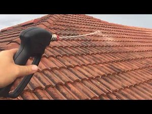 Tile roof soft wash cleaning - roof cleaning service