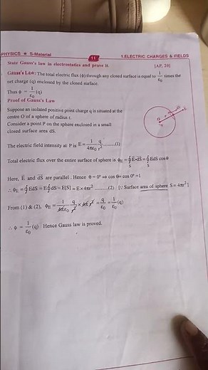 proof of Gauss law #Gauss #law #explained