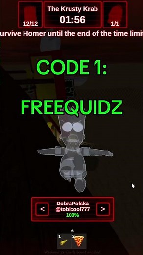 All New Codes in You VS Homer Roblox (Update Codes)