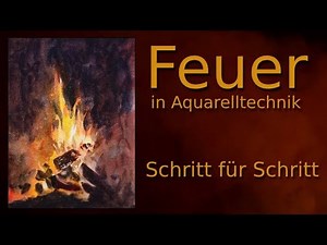 Fire in watercolour
