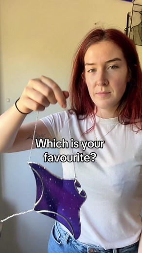 Stained Glass Galaxy Manta and Whale Shark Art