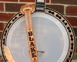 Antiqued Leather Banjo Strap