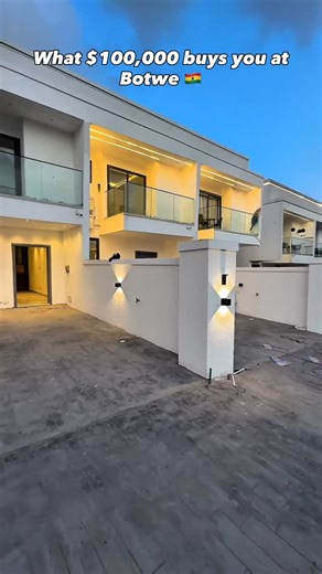 B And B Properties (Houses for rent and sale)🇬🇭 on Instagram: "For enquiries or property viewing send a dm or WhatsApp +233-55-640-0525 Details 2 bedroom townhouse available now for sale at $100,000 usd All rooms en-suite Modern finish Fully fitted kitchen Spacious rooms Air conditions and Fan Secured and Friendly Neighborhood"