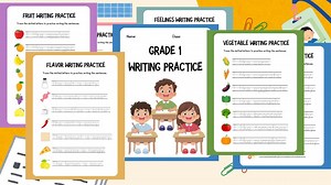 1st Grade Writing Practice | Sentence Building, Sight Words (PDF) - Etsy