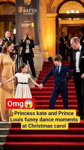 Princess kate and Prince Louis funny dance moments at Christmas carol #shorts #princelouis #kate #us