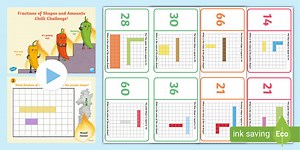 KS2 Fractions of Shapes and Amounts Differentiated Activity Pack