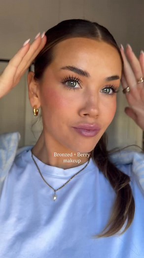 Bronzed Berry makeup look, comment LOOK for dm🔗 of products or find in LTK! #makeuptutorial #bronzedmakeup #berrymakeup #glowyskin #sephorasalerecommendations #cleanmakeup #makeuptips | Jacquelyn mengel