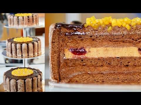 Chocolate Charlotte with Mango Cremeux – Bruno Albouze