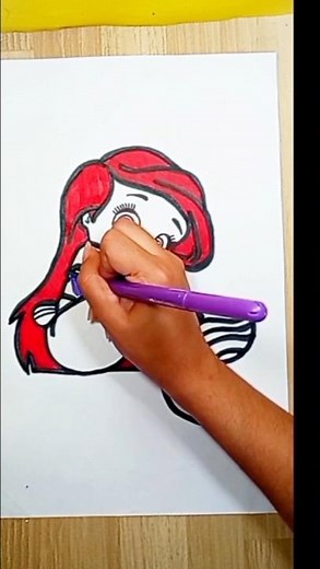 🟢🔥 Reverse - Cómo dibujar a Ariel De La Sirenita - How to draw a Disney's Mermaid Princess - Ariel
