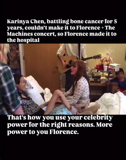 Florence the machine performs the dog days are over at hospital for dying teenager with cancer