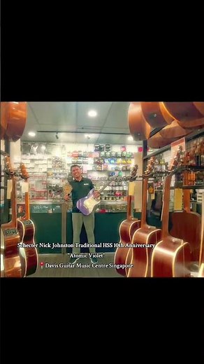 Schecter Nick Johnston Traditional HSS 10th Anniversary Atomic Violet at Davis Guitar Music Centre