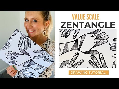 Value Scale Zentangle | Drawing Tutorial