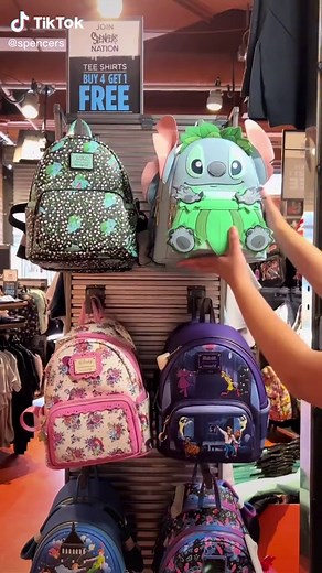 the loungefly packs that you NEED. 😱💕 #spencers #loungefly #backpacks
