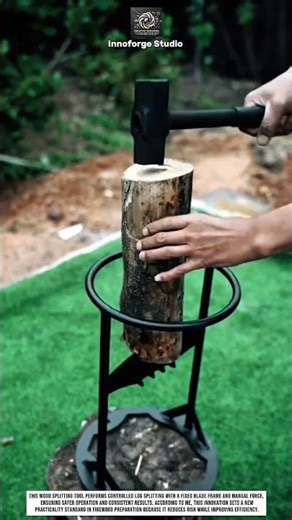 wood splitting tool innovation improving firewood preparation with safer design #innovation