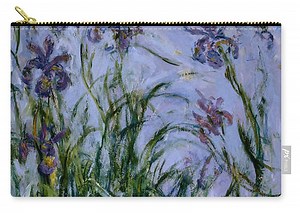 Purple Irises Zip Pouch by Claude Monet