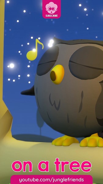 Singing, dancing on a tree - Owl - Nursery Rhymes and Kids Song with Lyrics
