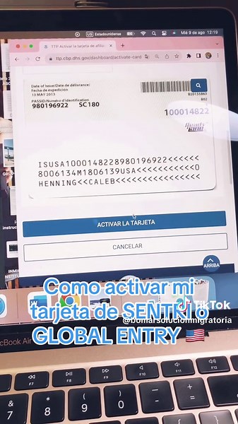 Cómo activar mi tarjeta de SENTRI o GLOBAL ENTRY 🇺🇸