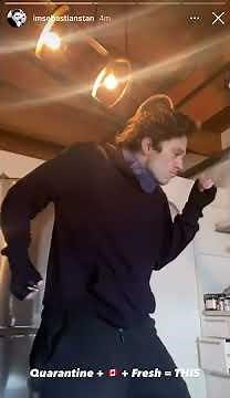 Sebastian Stan dancing on his Instagram | 06/19/22