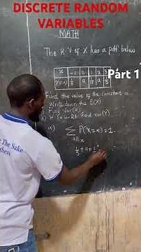 Discrete Random Variables #maths #probability