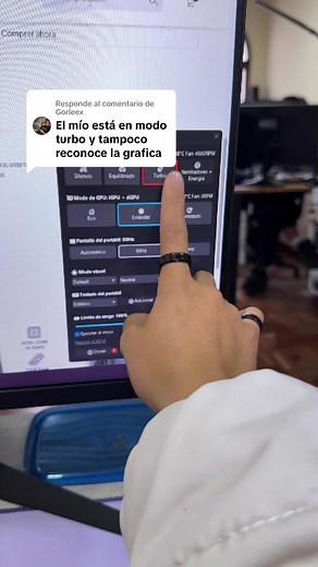 Respuesta a @Gorleex El modo Turbo solo sube la velocidad de los ventiladores 🌀, no cambia la gráfica. Para activar la dedicada 🎮 tienes que ir al modo de GPU en el G-Helper y cambiar de Eco a Estándar. Si sigue sin reconocerla ➡️ actualiza los drivers desde la página de Nvidia. ¿Nada aún? Entonces sí toca revisar más a fondo qué pasa. 👨‍💻 #TipsWevones #GamingSetup #NuevoWevo #tecnologia #PcNuevoWevo #portatil #asus #ghelper #grafica #graficosintegrados #igpu #dgpu #configuracion #computador