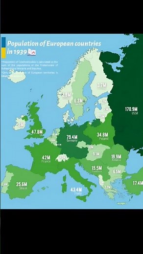 Population of European Countries in 1939 🌍📊