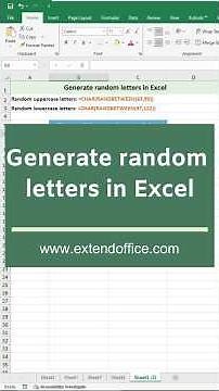 Generate random letters in Excel #excel #exceltips
