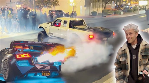Las Vegas Car Meet After SEMA – Donuts, Flames, and Police
