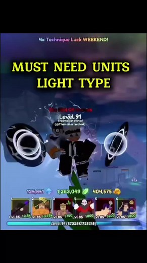 Essential Light-Type Units in Anime Last Stand