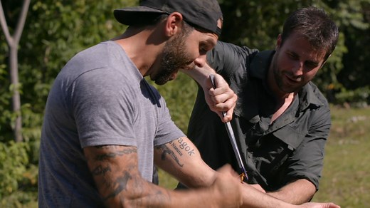 22K views · 182 reactions | Rob "Caveman" Aleva and Adam Thorn head to Bolivia to register the pain scale of a sting from an Executioner Wasp and a bite from the world's largest tarantula bite in this clip from Kings of Pain. | HISTORY | Facebook