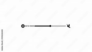Line audio wave visualization voice record, sound wave animation , line digital minimalist voice on transparent background Audio Equalizer Background Animation. Overlay Video's Stock Video