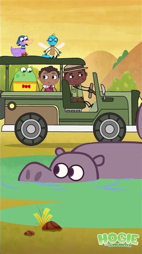 Hogie Discovers the Secret Life of Hippos 🦛✨ #cartoon #shorts