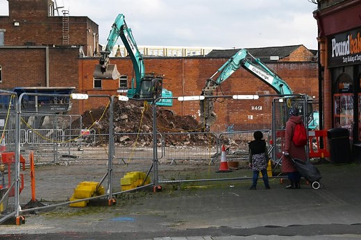 The waiting is over as contractors move onto the former Wigan Galleries site to start building the new market hall