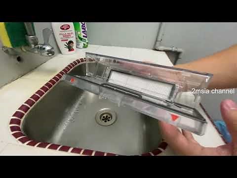How to Clean Xiaomi Mi Robot Vacuum Dustbin Empty and On Off the mi vacuum robot