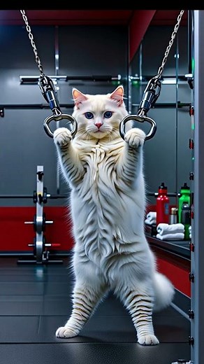 Bodybuilder Cat – Full Gym Workout