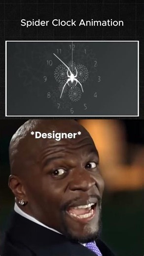 Spider Clock Animation #coding #programming #programmer #developer #designer #shorts